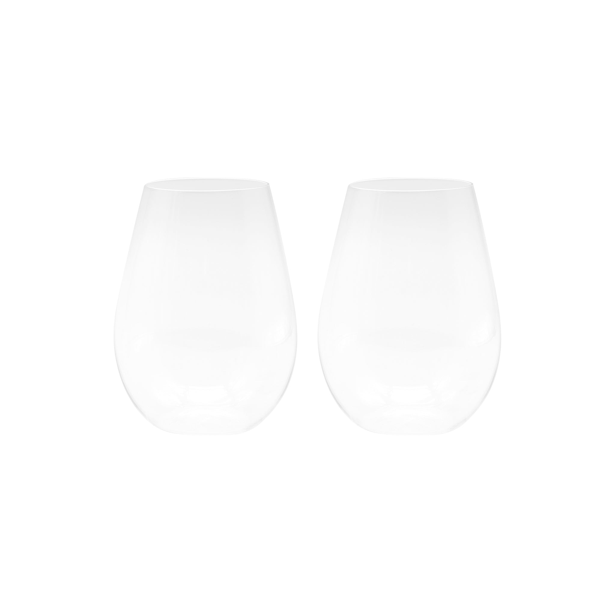 2 mouth-blown crystal glasses